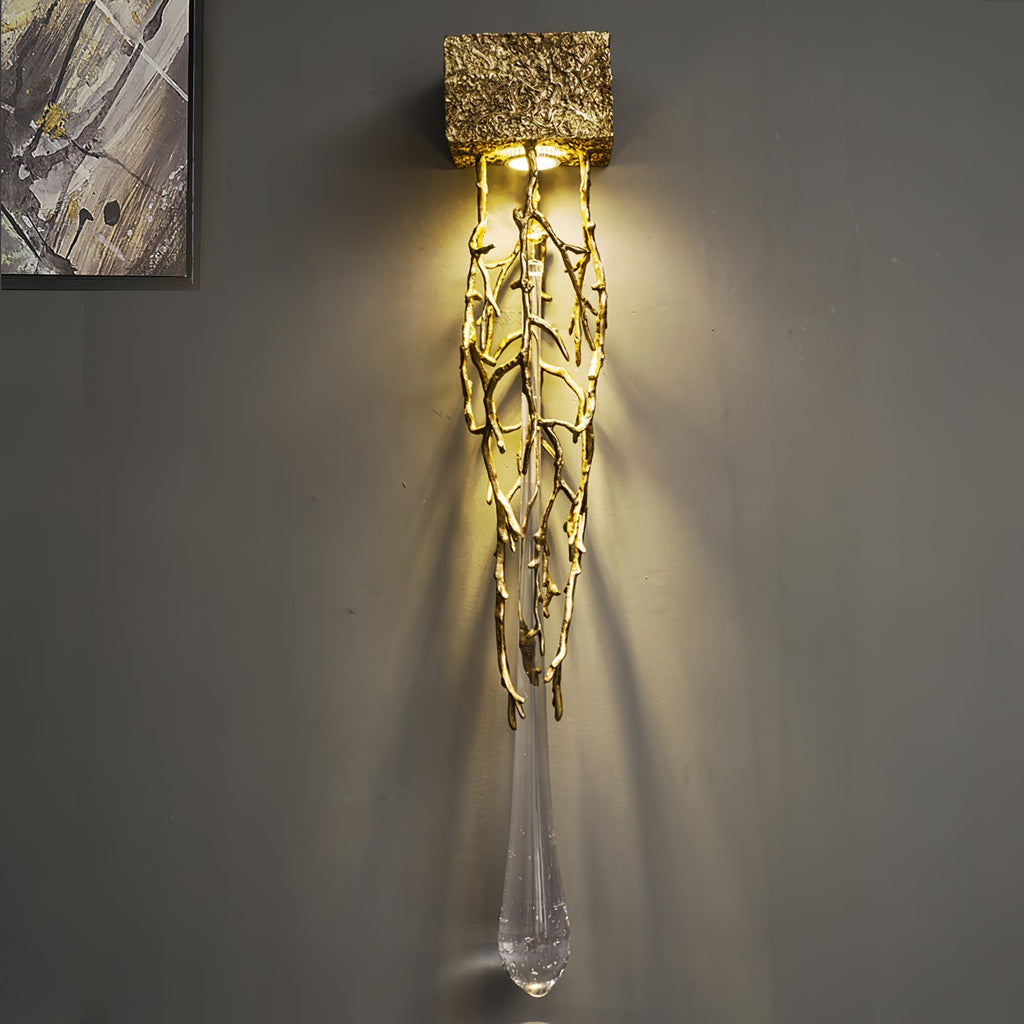 Liquid Drop Branch Wall Lamp by Bling Lighting Studio