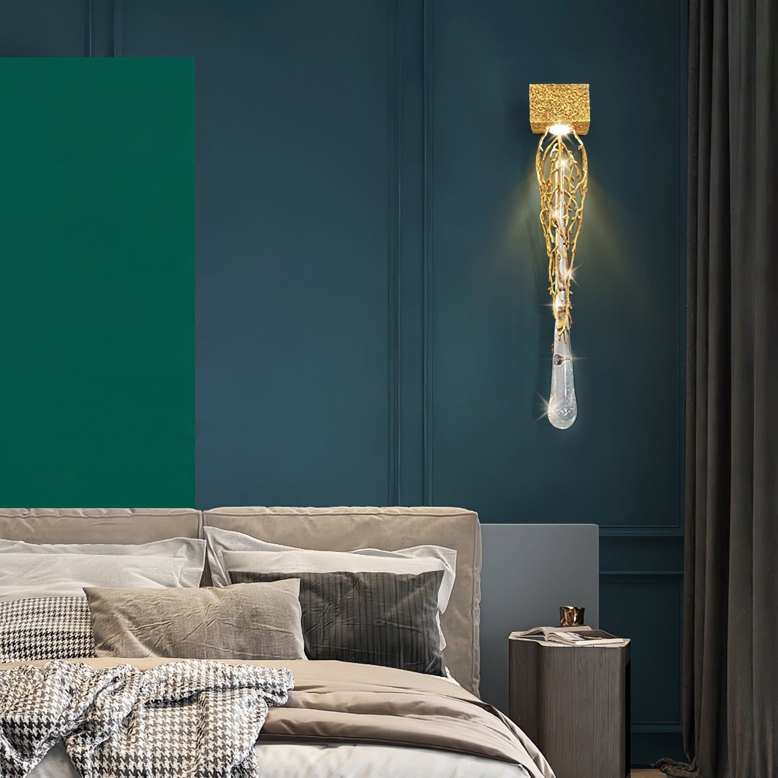 Liquid Drop Branch Wall Lamp by Bling Lighting Studio