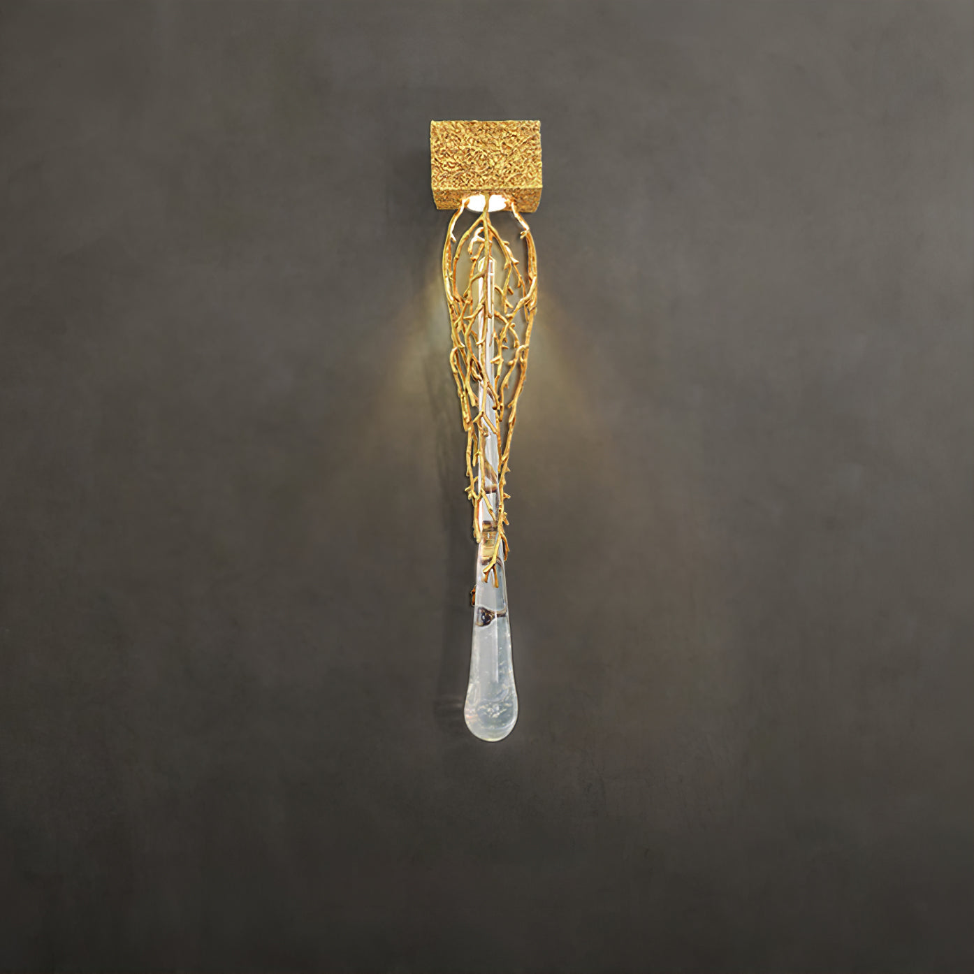 Liquid Drop Branch Wall Lamp by Bling Lighting Studio