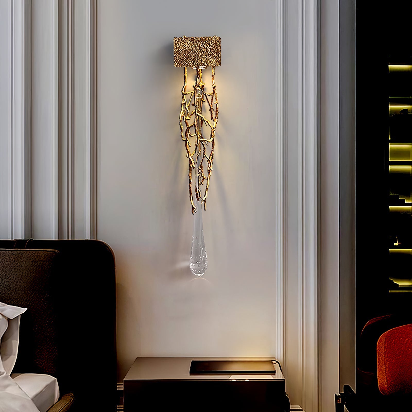 Liquid Drop Branch Wall Lamp by Bling Lighting Studio