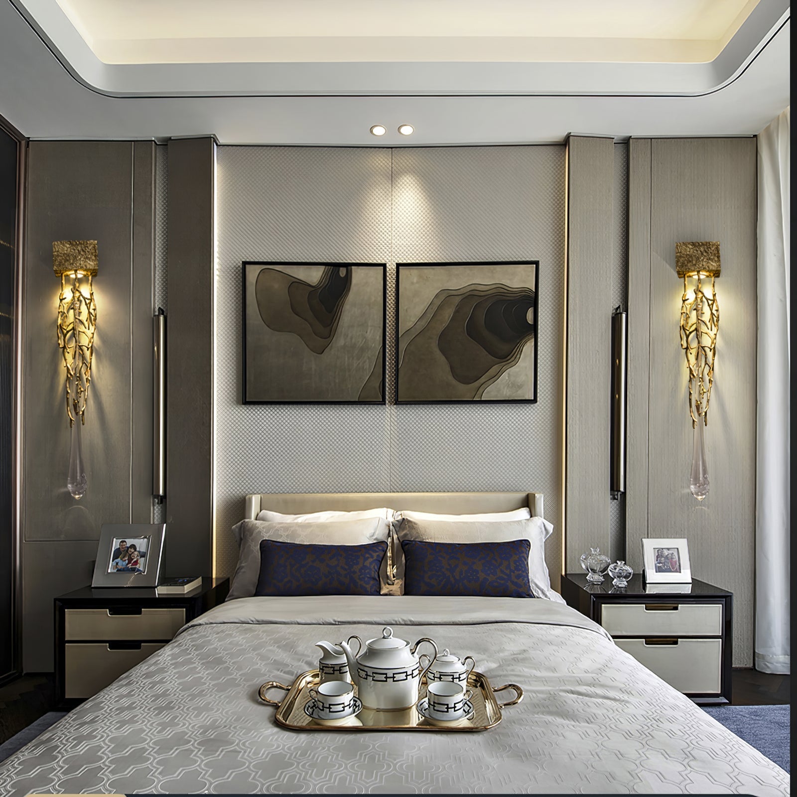 Liquid Drop Branch Wall Lamp by Bling Lighting Studio