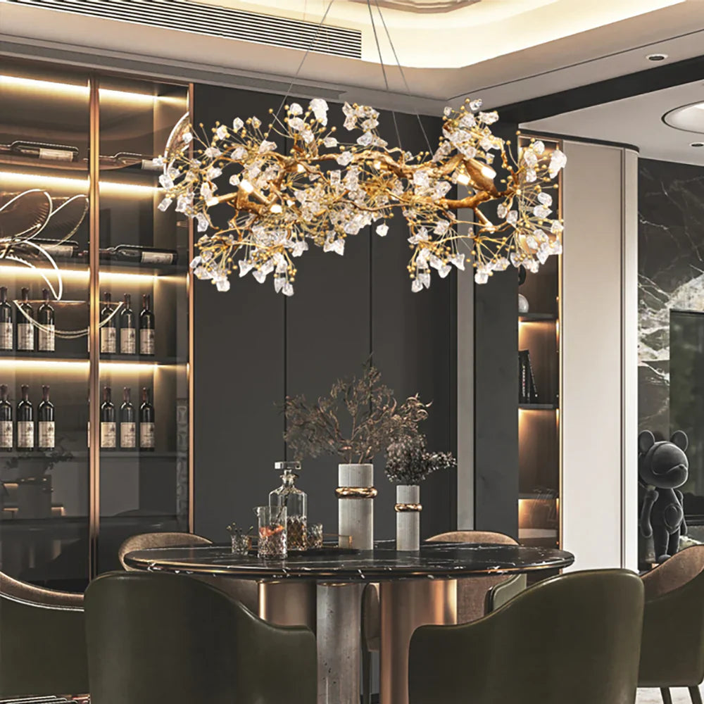 Lorna Berry Branch Shape Glass Chandelier material and finish detail