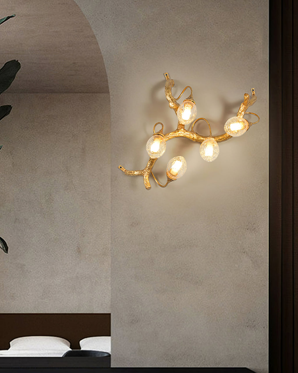 Lotus Brass Branch Wall Lamp product image