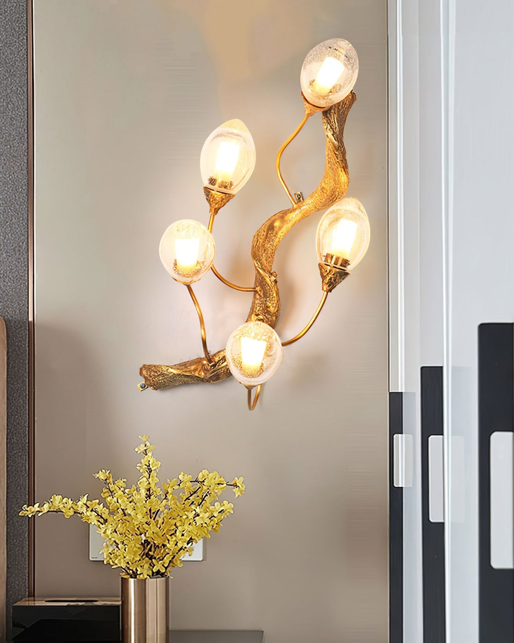 Lotus Brass Branch Wall Lamp product image