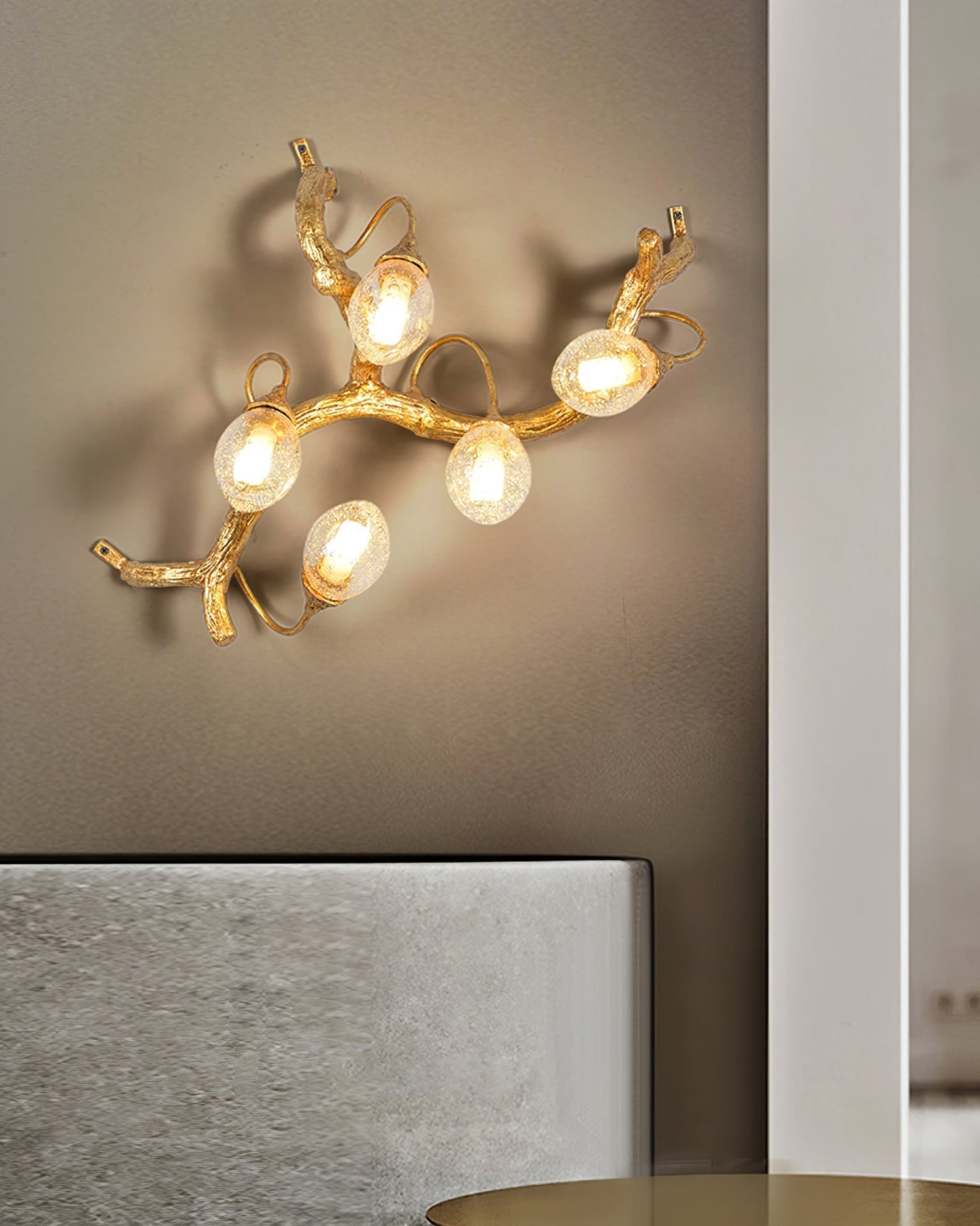 Lotus Brass Branch Wall Lamp additional product view