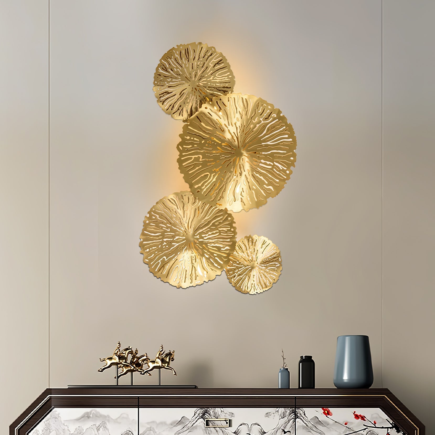 Lotus Leaf Branch Wall Sconce product image
