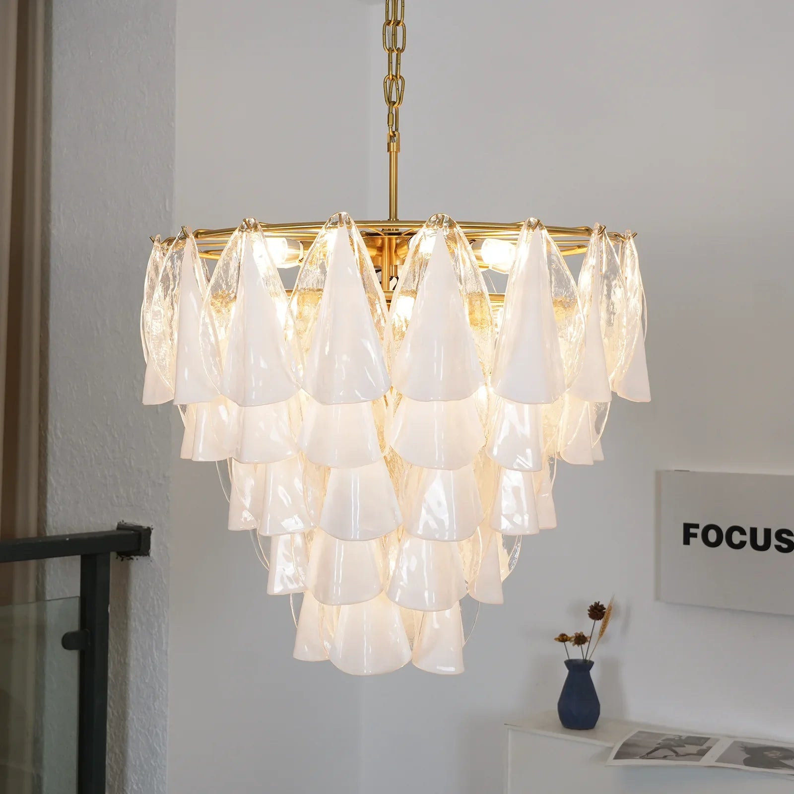 Lunara Murano Petal Glass Chandelier product image