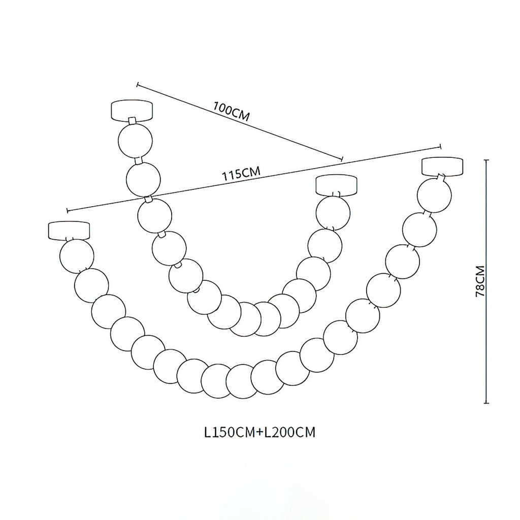 Strand Necklace Chandelier lighting by Bling Lighting Studio
