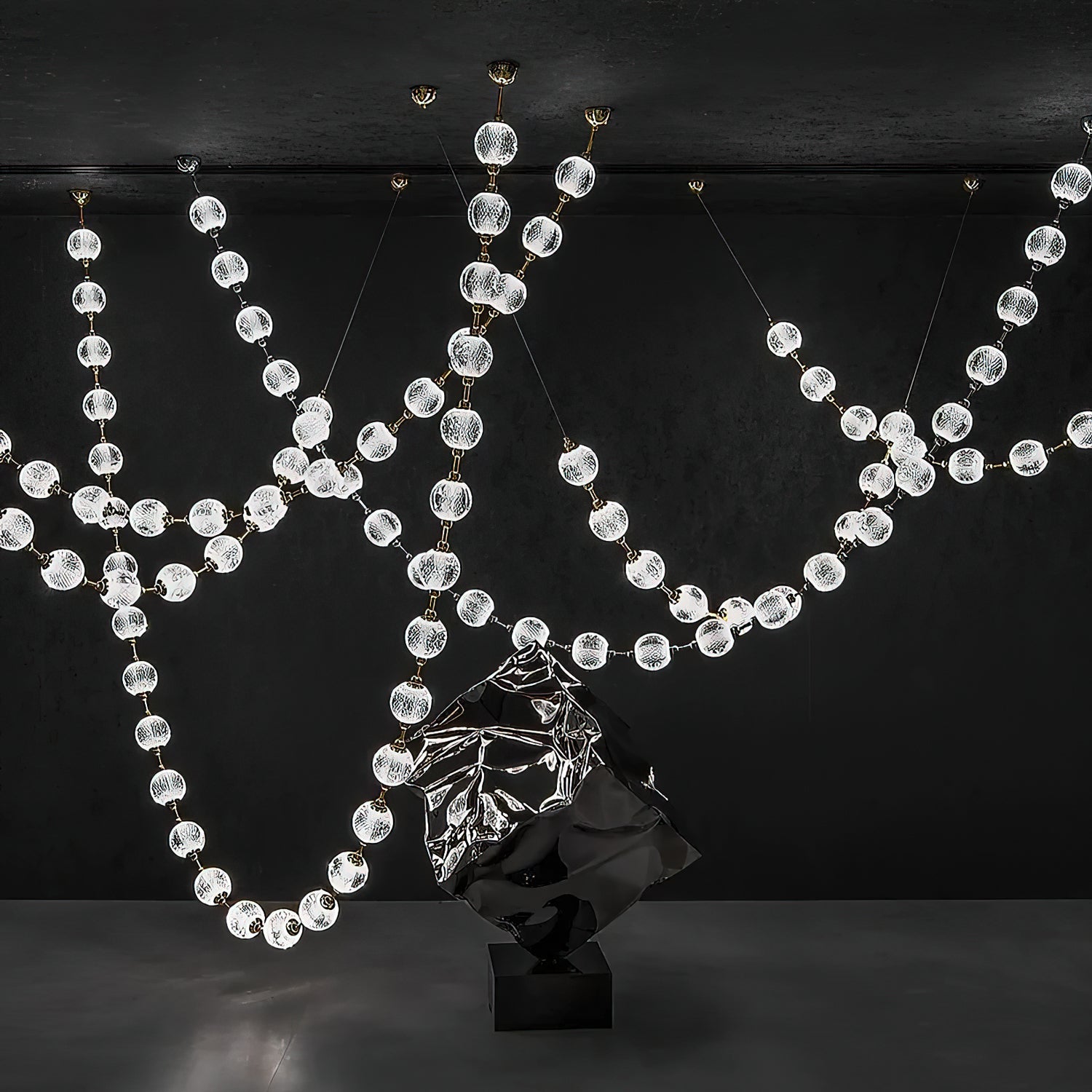 Strand Necklace Chandelier lighting by Bling Lighting Studio