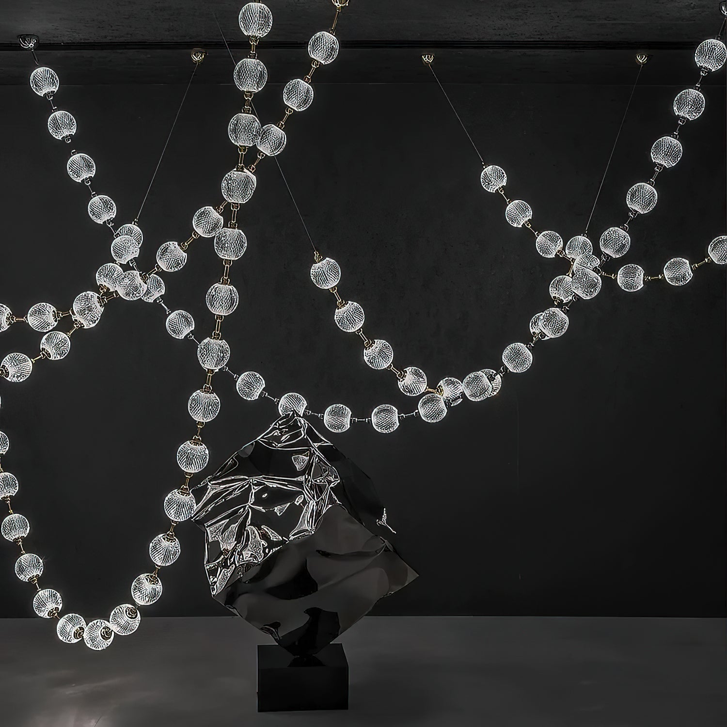 Strand Necklace Chandelier lighting by Bling Lighting Studio