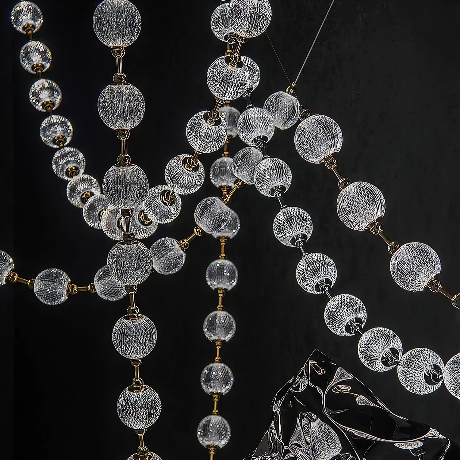Strand Necklace Chandelier lighting by Bling Lighting Studio