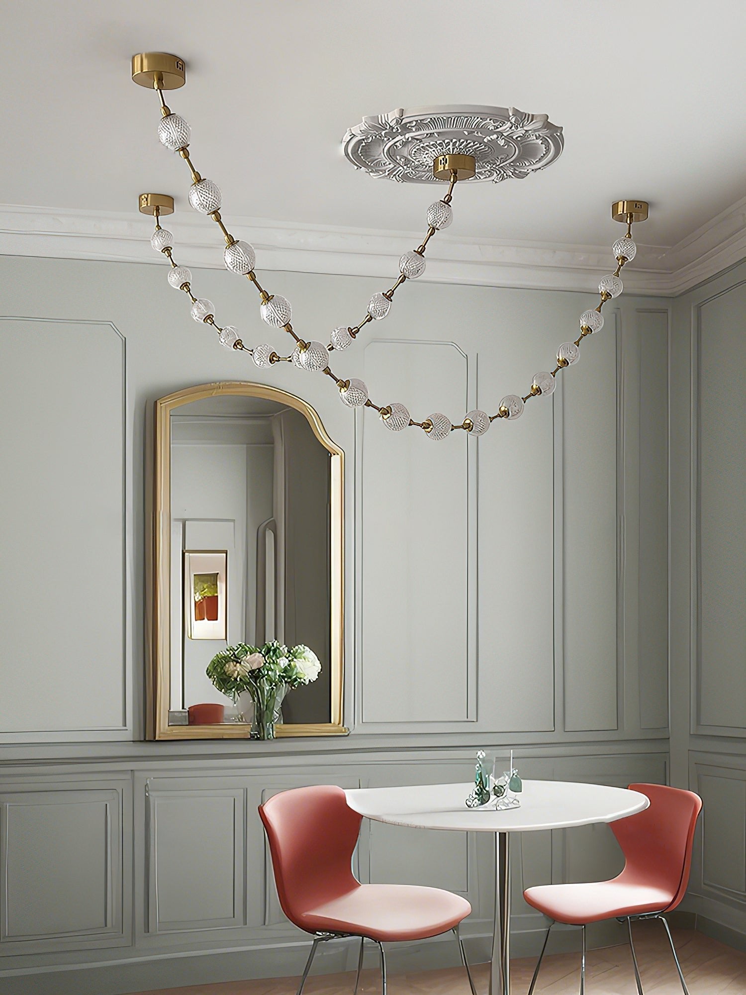 Strand Necklace Chandelier lighting by Bling Lighting Studio