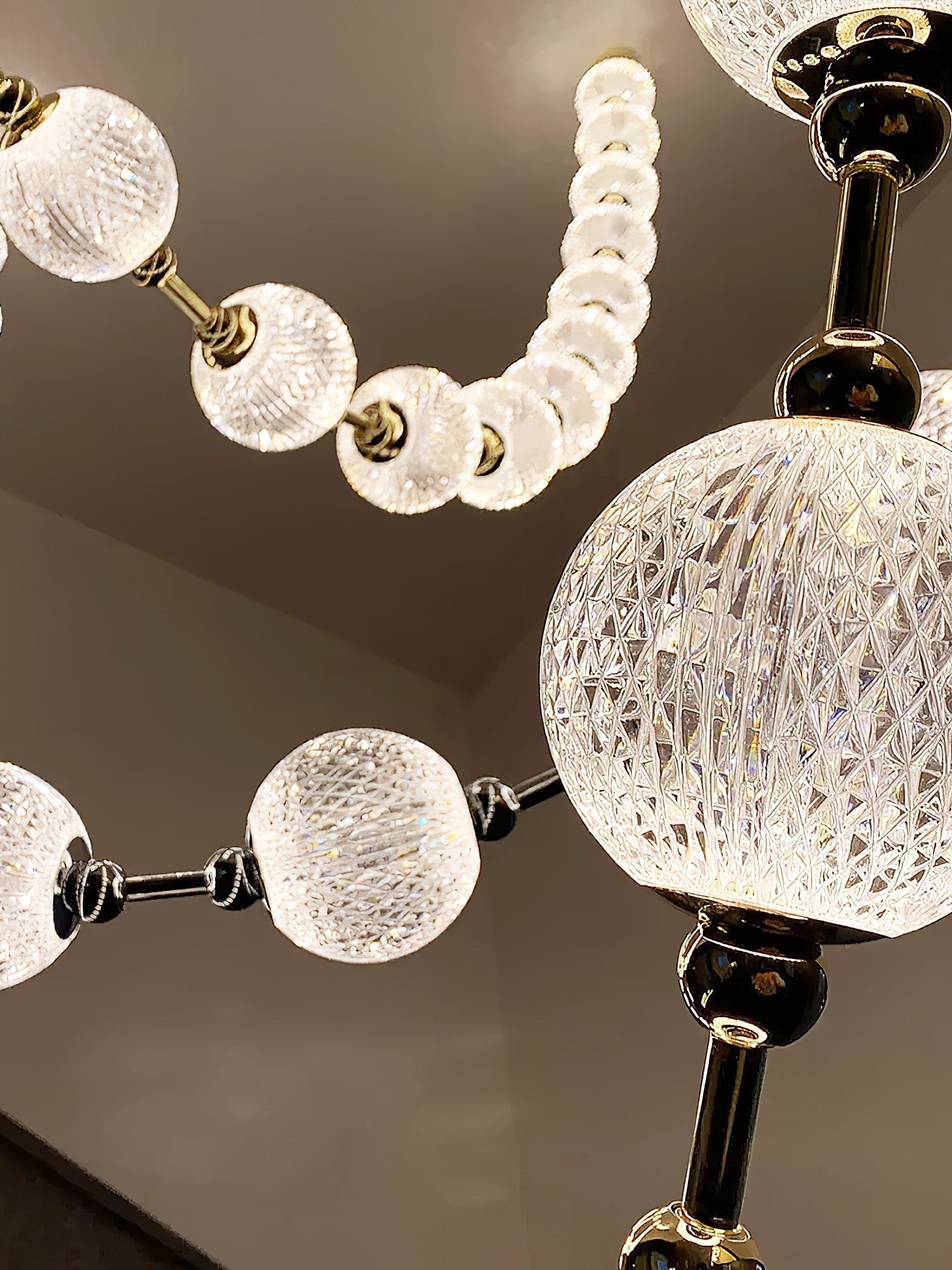 Strand Necklace Chandelier lighting by Bling Lighting Studio