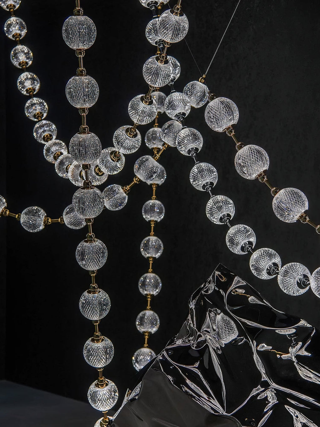 Strand Necklace Chandelier lighting by Bling Lighting Studio