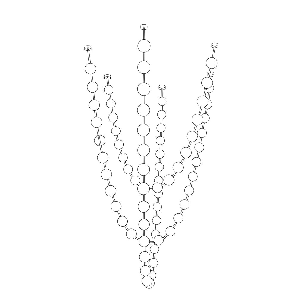 Strand Necklace Chandelier lighting by Bling Lighting Studio