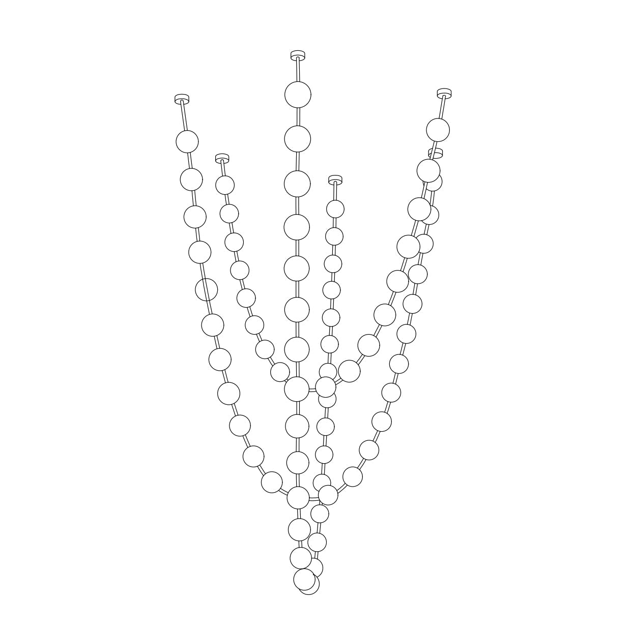 Strand Necklace Chandelier lighting by Bling Lighting Studio