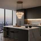 Luxury Faceted Crystal Cluster Chandelier