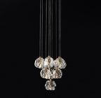 Luxury Faceted Crystal Cluster Chandelier