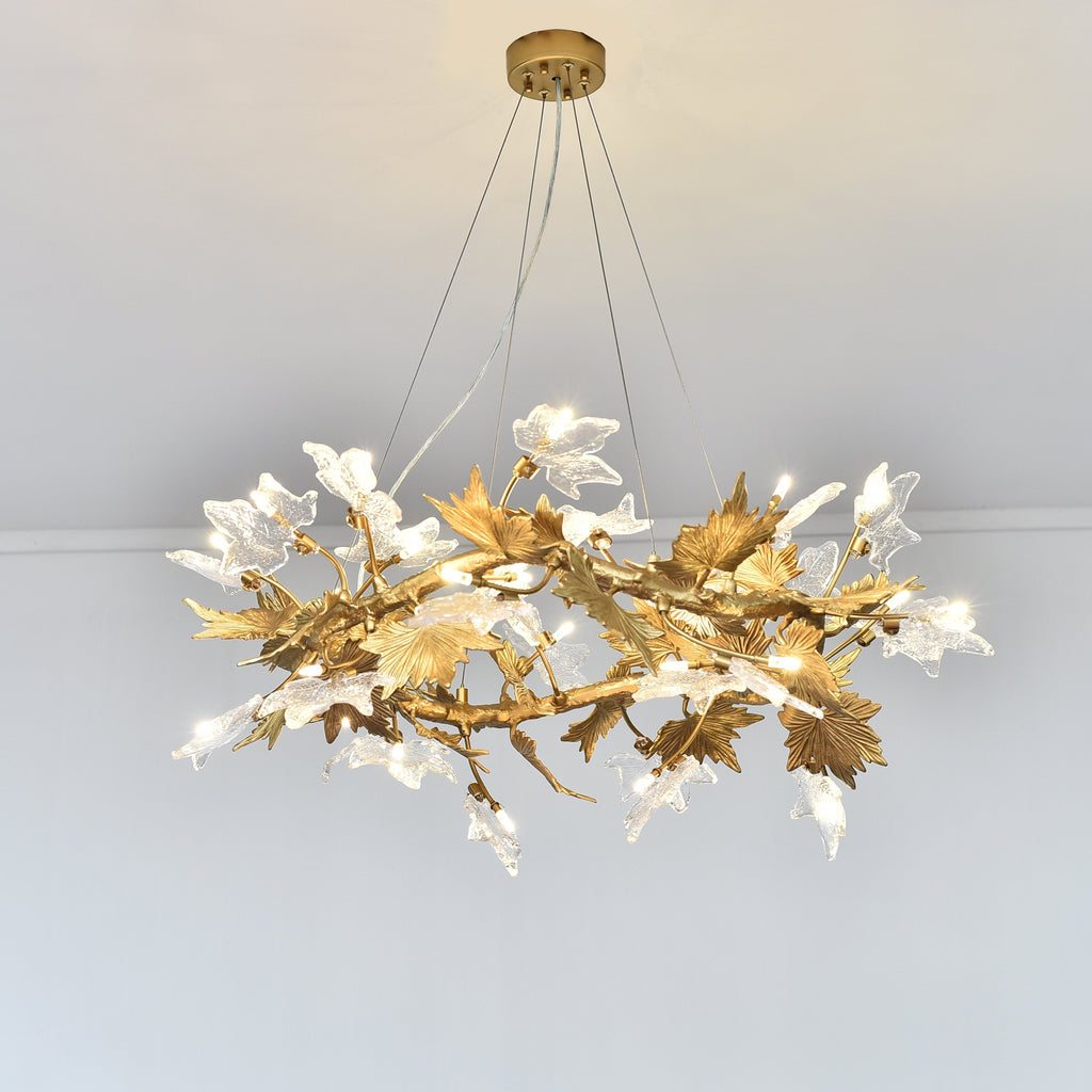 Ion Leaf Organic Branching Round Chandelier by Bling Lighting Studio
