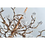 Livio Gemstone Branch Brass Round Chandelier by Bling Lighting Studio