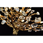 Livio Gemstone Branch Brass Round Chandelier by Bling Lighting Studio
