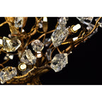 Livio Gemstone Branch Brass Round Chandelier by Bling Lighting Studio