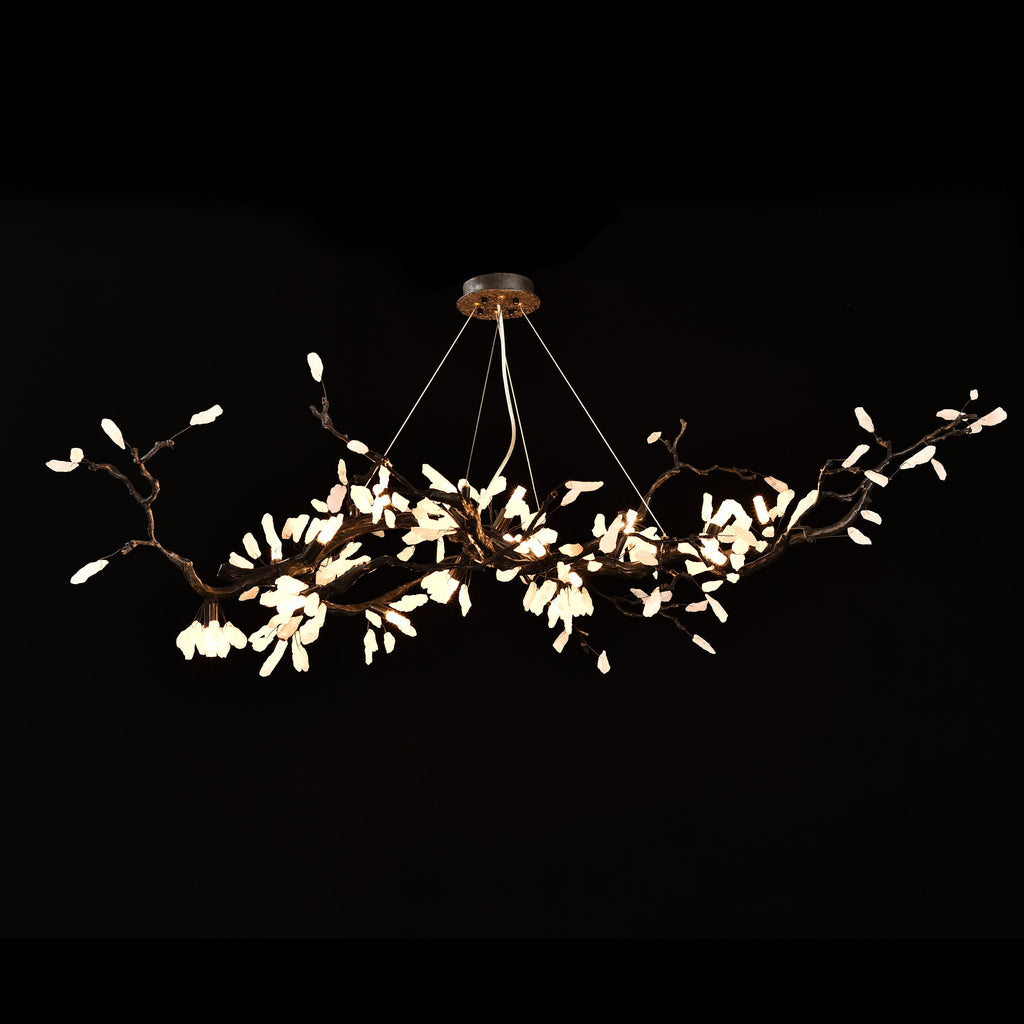 Selenite Crystal Blossom Branching Tree Chandelier by Bling Lighting Studio