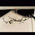 Selenite Crystal Blossom Branching Tree Chandelier by Bling Lighting Studio