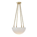 Large 'Moon' Alabaster and Brass Pendant Lamp by Denis de la Mesiere