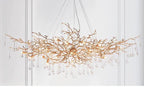 Madelena Crystal Droplet Branch Chandelier for Staircase by Bling Lighting Studio