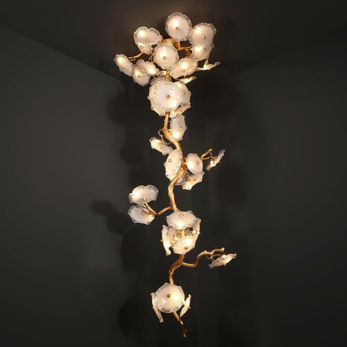 Modern Nenufar Luxury Branch Chandelier For Staircase by Bling Lighting Studio
