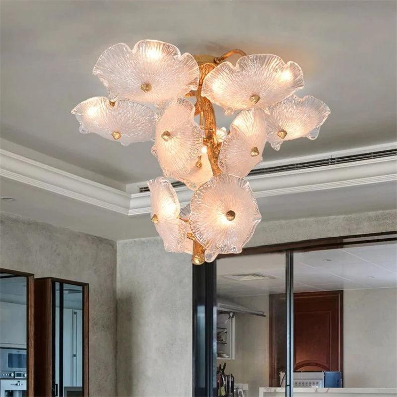 Modern Nenufar Luxury Branch Chandelier For Staircase by Bling Lighting Studio