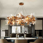 Maple Leaf Brass Branch Chandelier additional product view