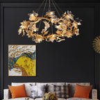 Maple Leaf Brass Branch Chandelier product image