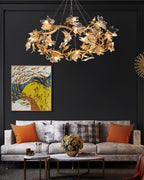 Maple Leaf Brass Branch Chandelier product image