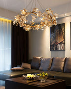 Maple Leaf Brass Branch Chandelier product image