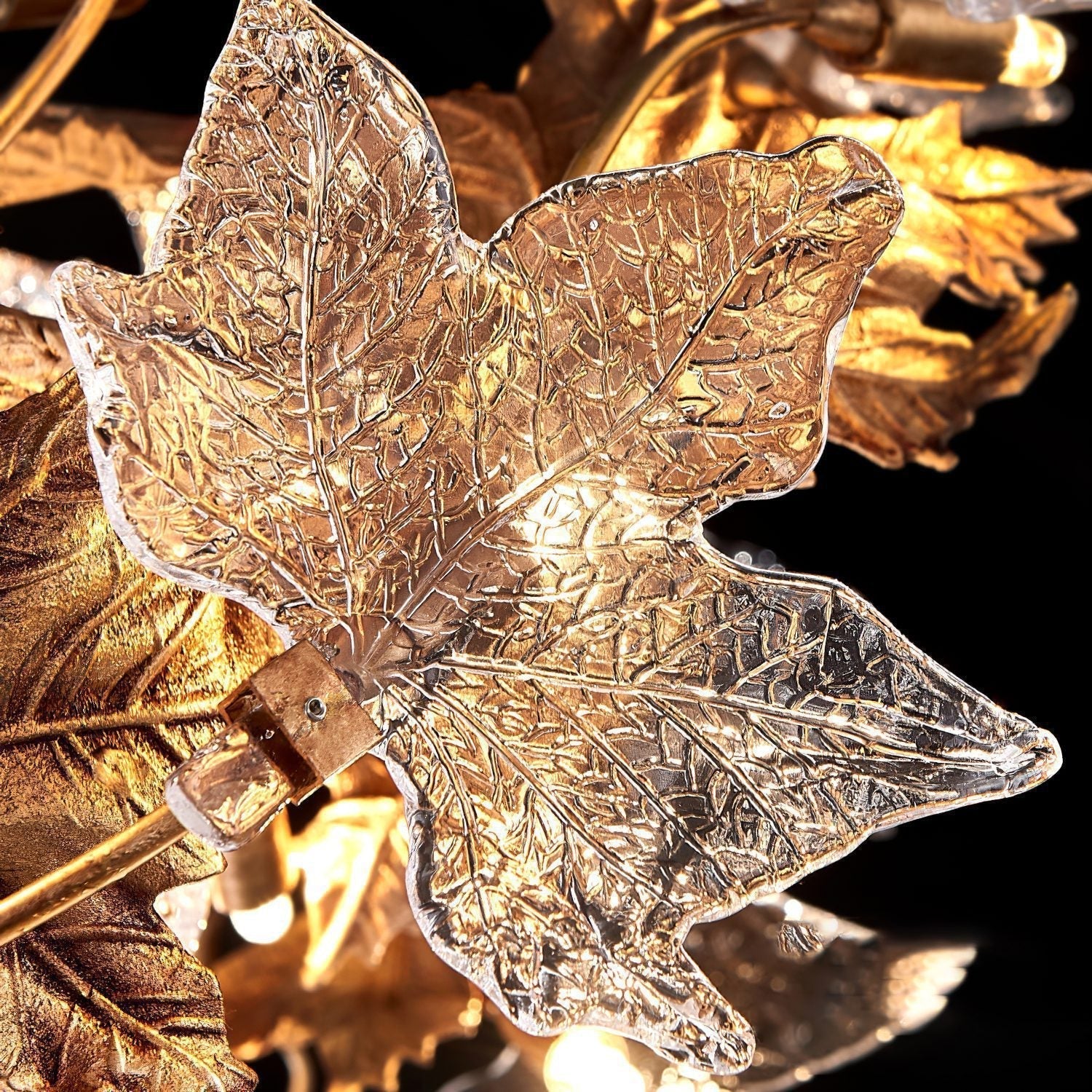Maple Leaf Brass Branch Chandelier product image
