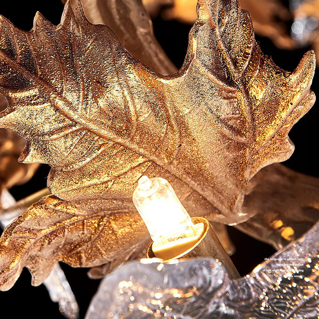 Maple Leaf Brass Branch Chandelier product image