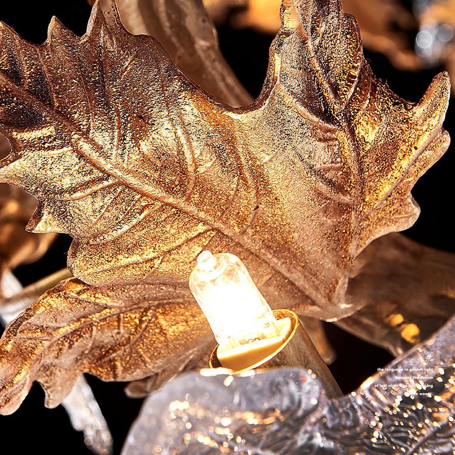 Maple Leaf Brass Branch Chandelier product image