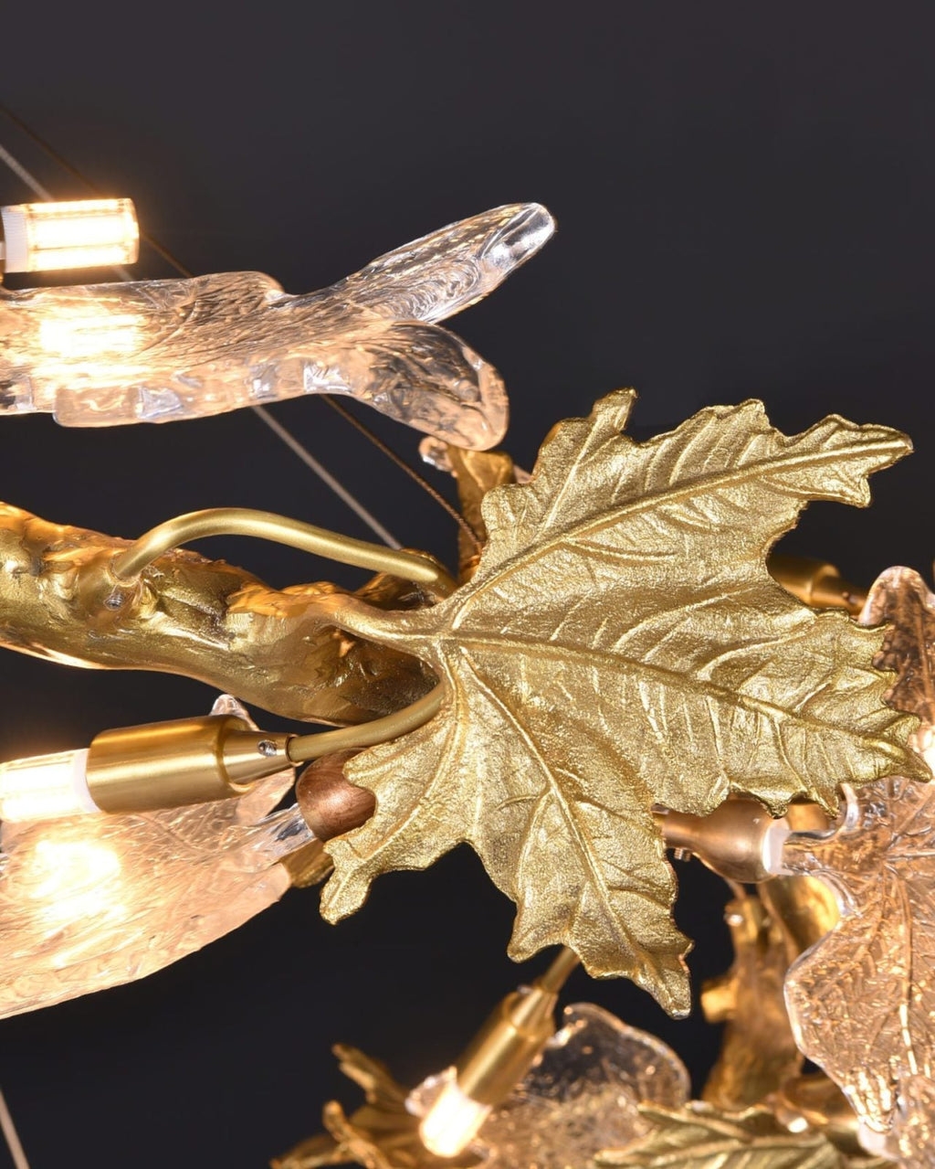 Maple Leaf Brass Branch Chandelier product image
