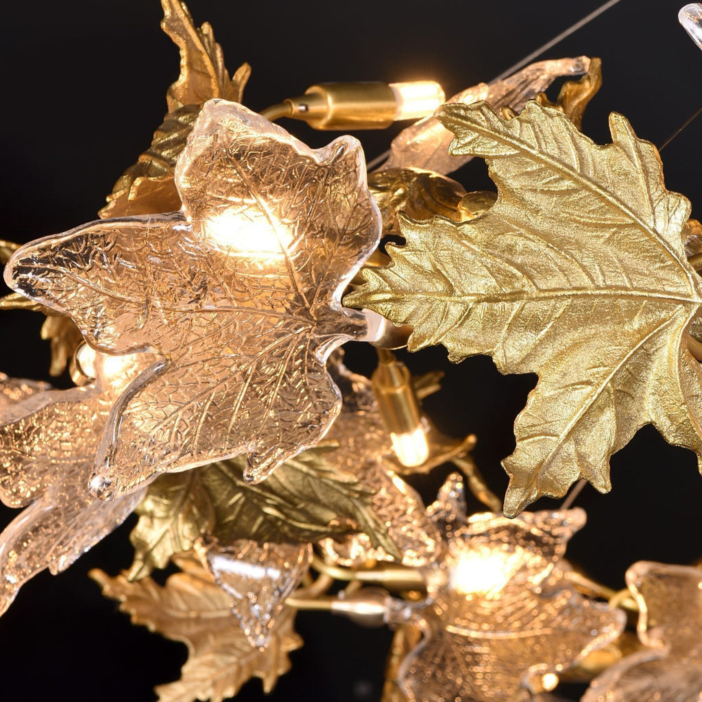 Maple Leaf Brass Branch Chandelier product image