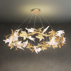 Maple Leaf Brass Branch Chandelier product image