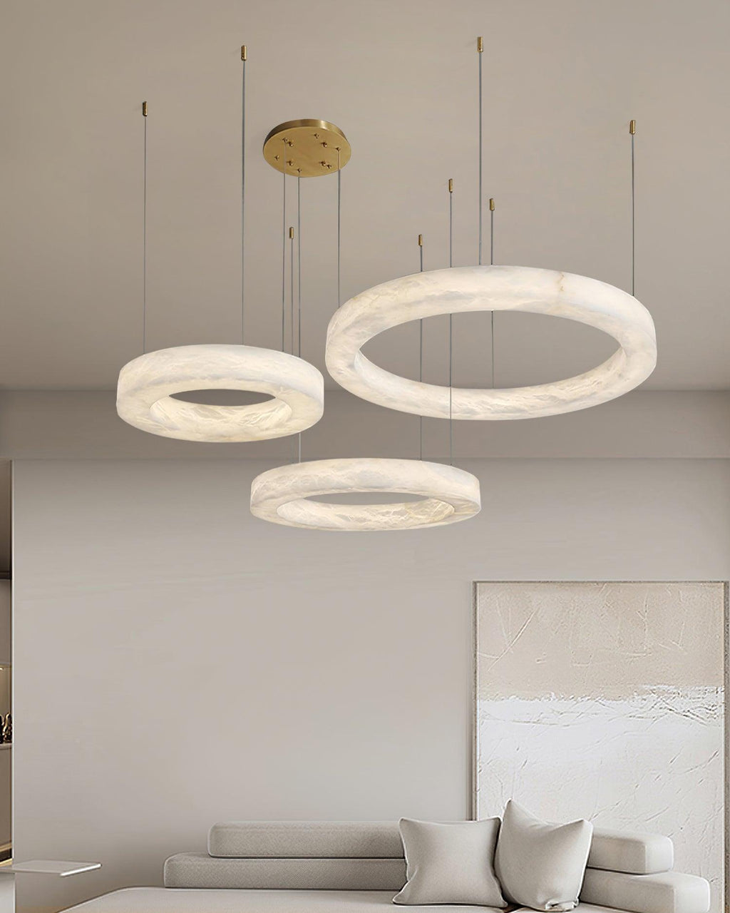 Marika Alabaster Chandelier by Bling Lighting Studio