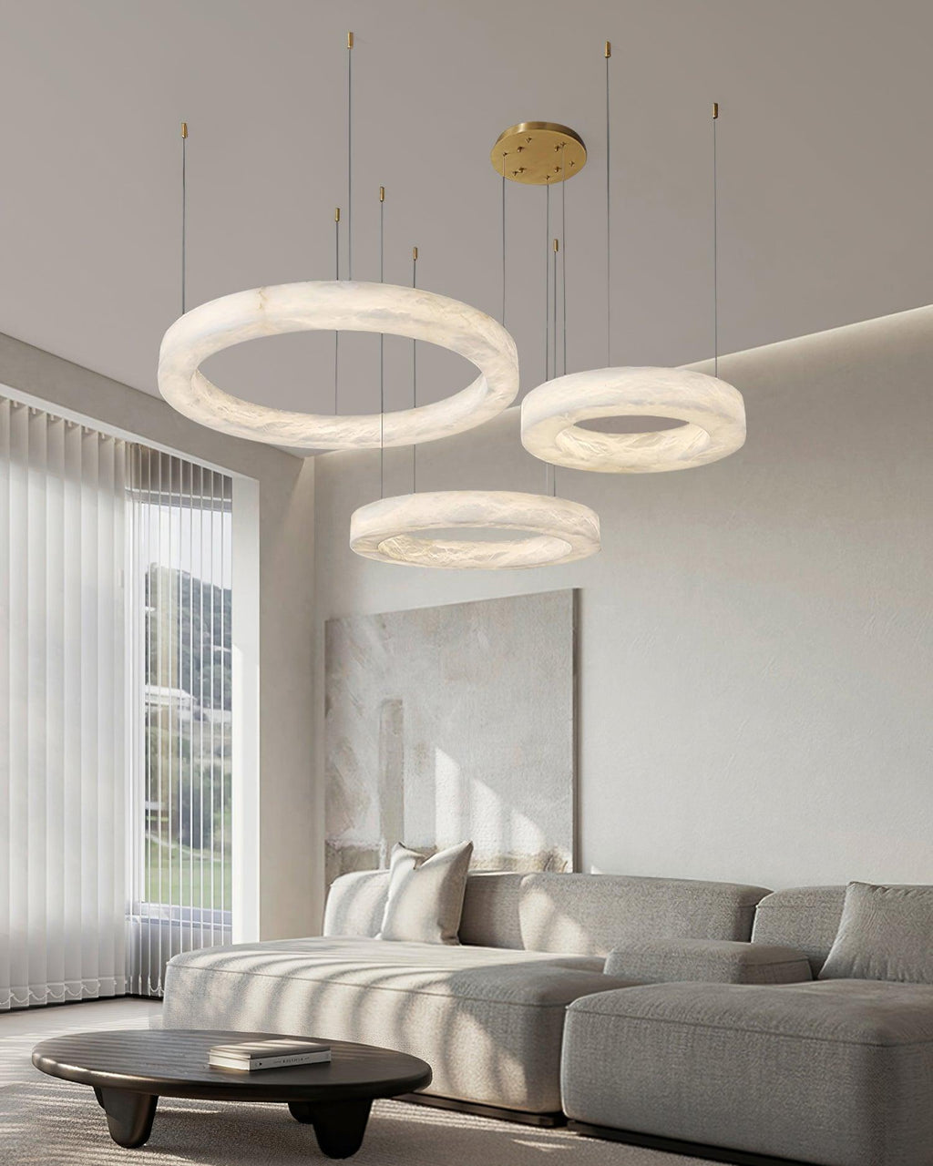 Marika Alabaster Chandelier by Bling Lighting Studio