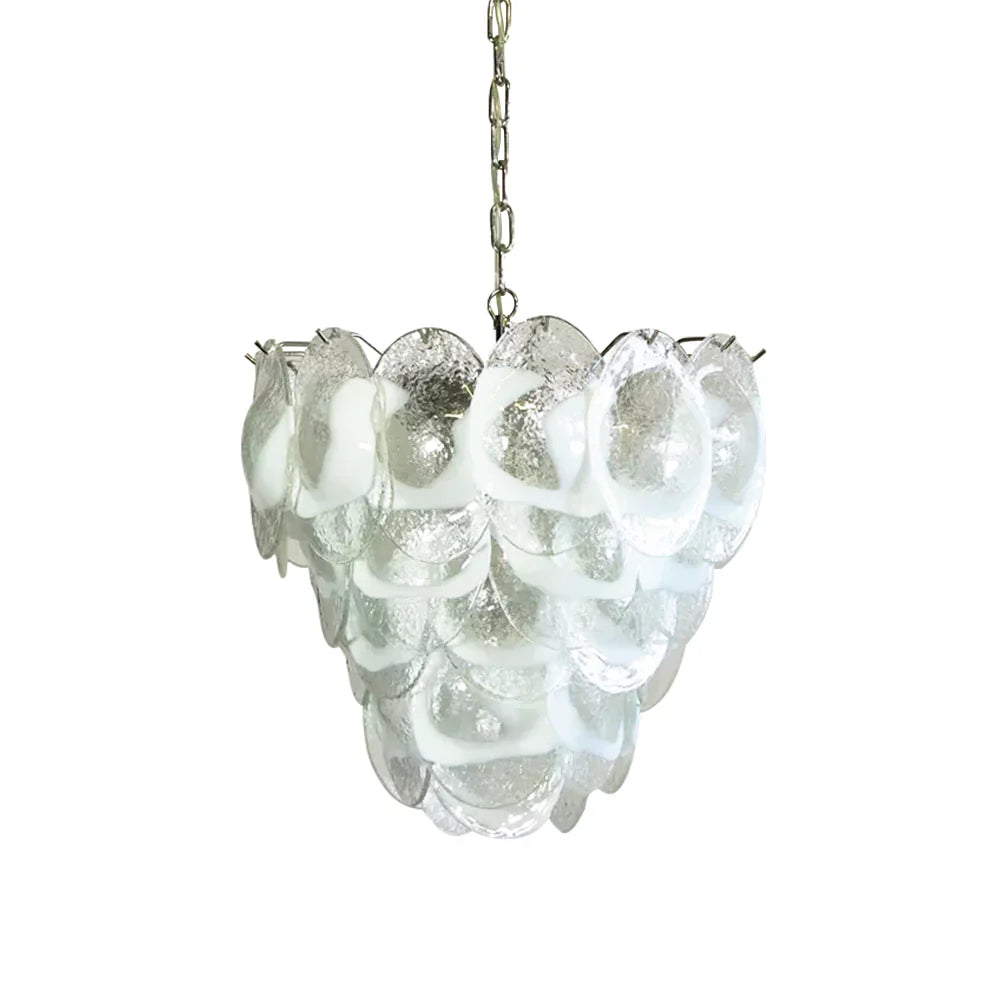 Mazzega Murano Transparent White Glasses Chandelier product image
