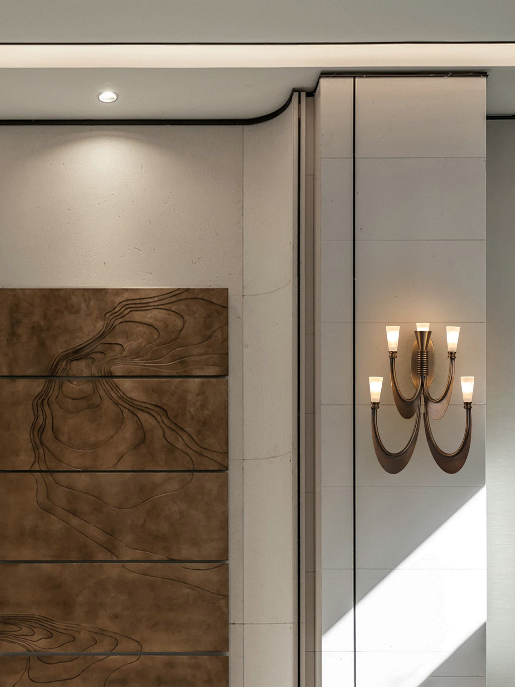 Metropolis Grand Alabaster Sconce by Bling Lighting Studio