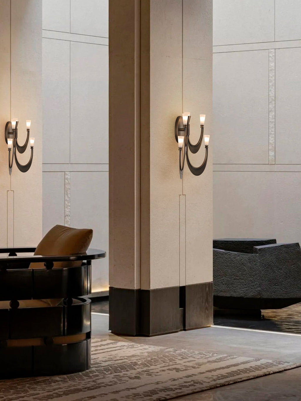 Metropolis Grand Alabaster Sconce by Bling Lighting Studio