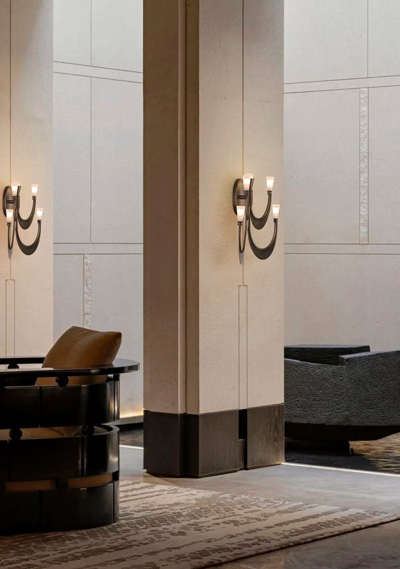 Metropolis Grand Alabaster Sconce by Bling Lighting Studio