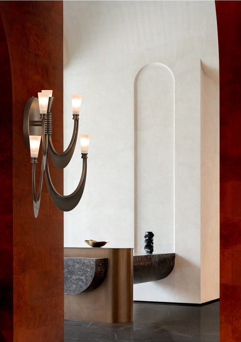 Metropolis Grand Alabaster Sconce by Bling Lighting Studio