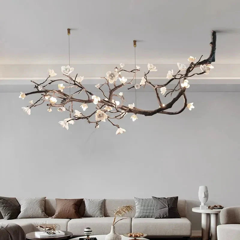 Wanos Crystal Flower Tree Branch Chandelier by Bling Lighting Studio
